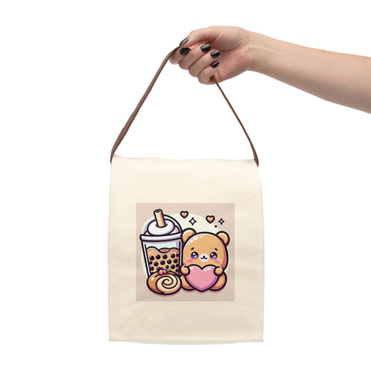 Bear-y Sweet & Boba-licious Lunch Bag – Kawaii Cute Foodie Tote for Snacks on the Go