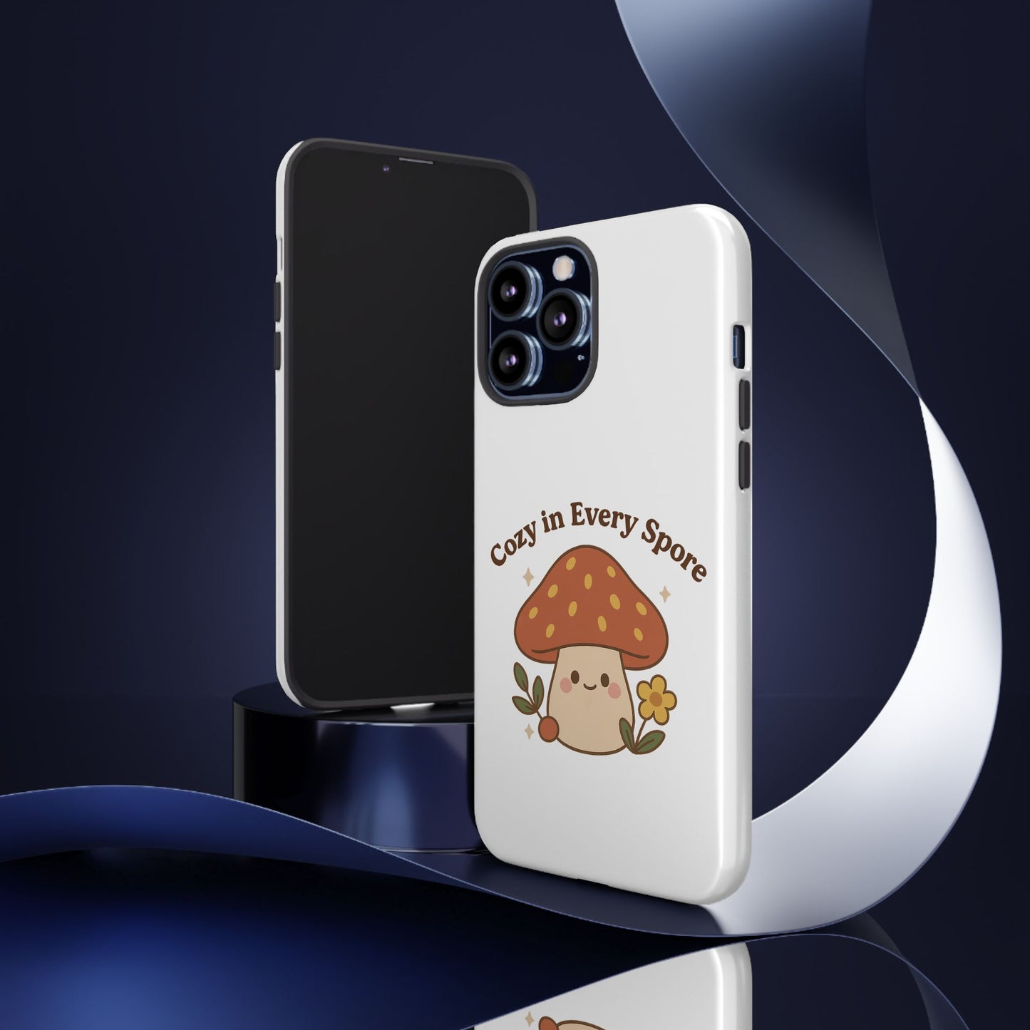 Phone Case - Cozy Mushroom 'Cozy in Every Spore' Design