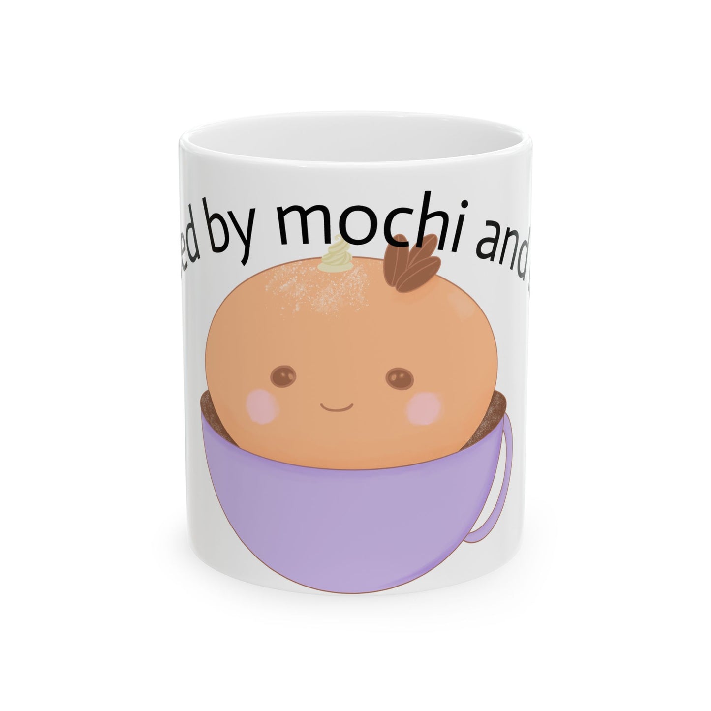 Powered by Mochi and Lattes - Cute Kawaii Mug for Coffee Lovers