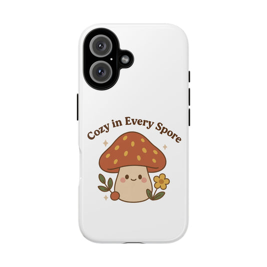 Phone Case - Cozy Mushroom 'Cozy in Every Spore' Design