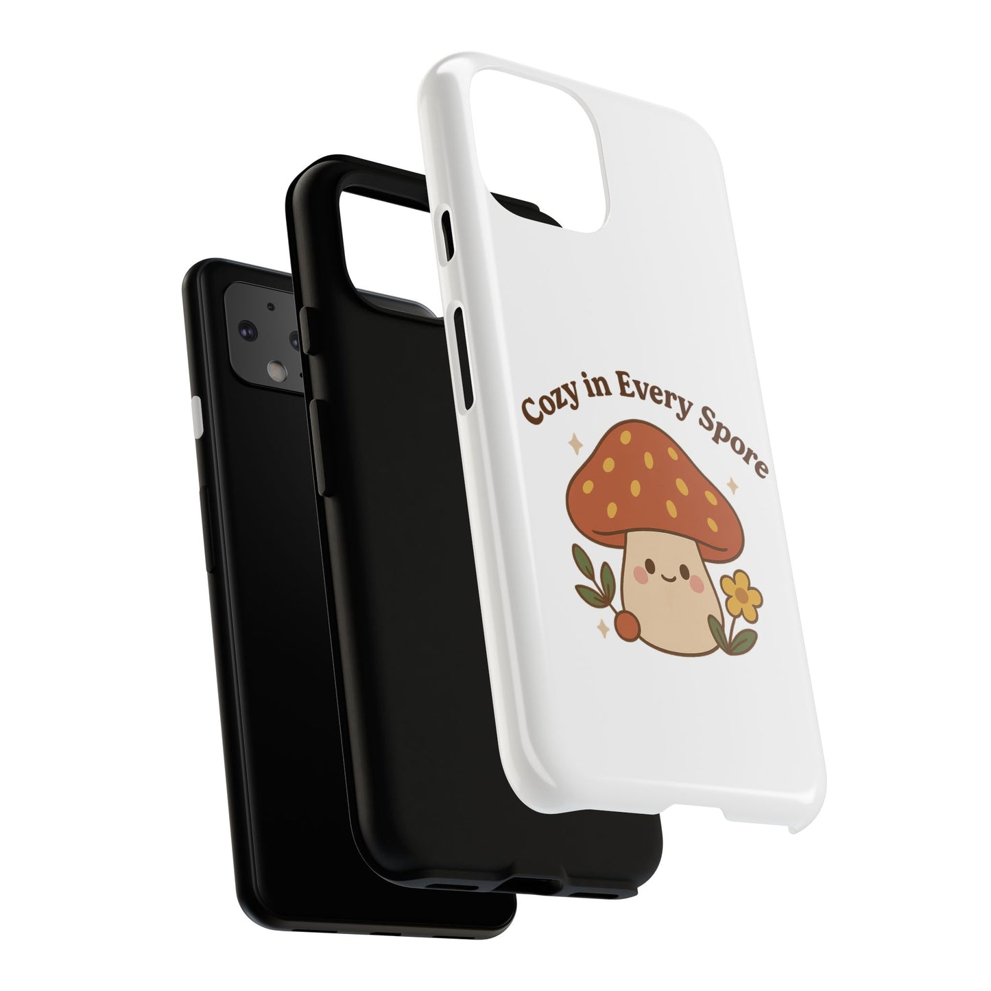 Phone Case - Cozy Mushroom 'Cozy in Every Spore' Design