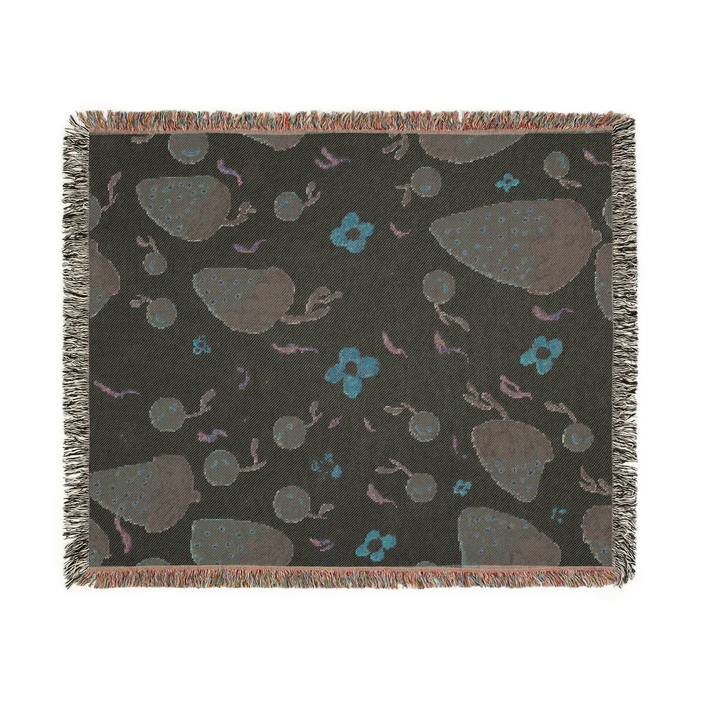 Woven Blanket - Cozy Fruit Design for Home Decor and Gifts
