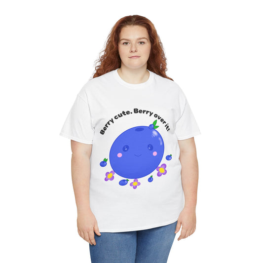 Berry Cute. Berry Over It! - Kawaii Blueberry Unisex Tee
