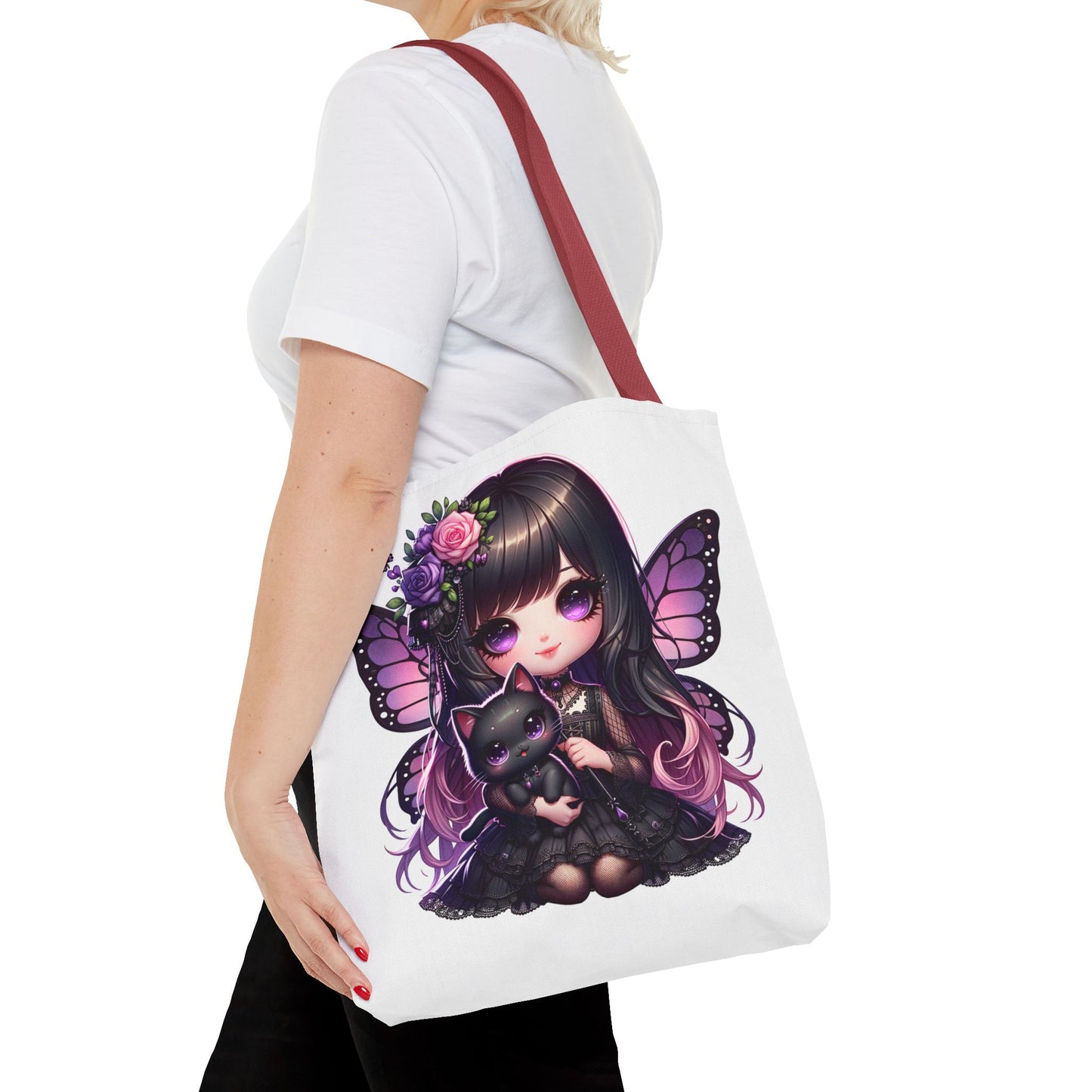Whimsical Fairy Cat Tote Bag