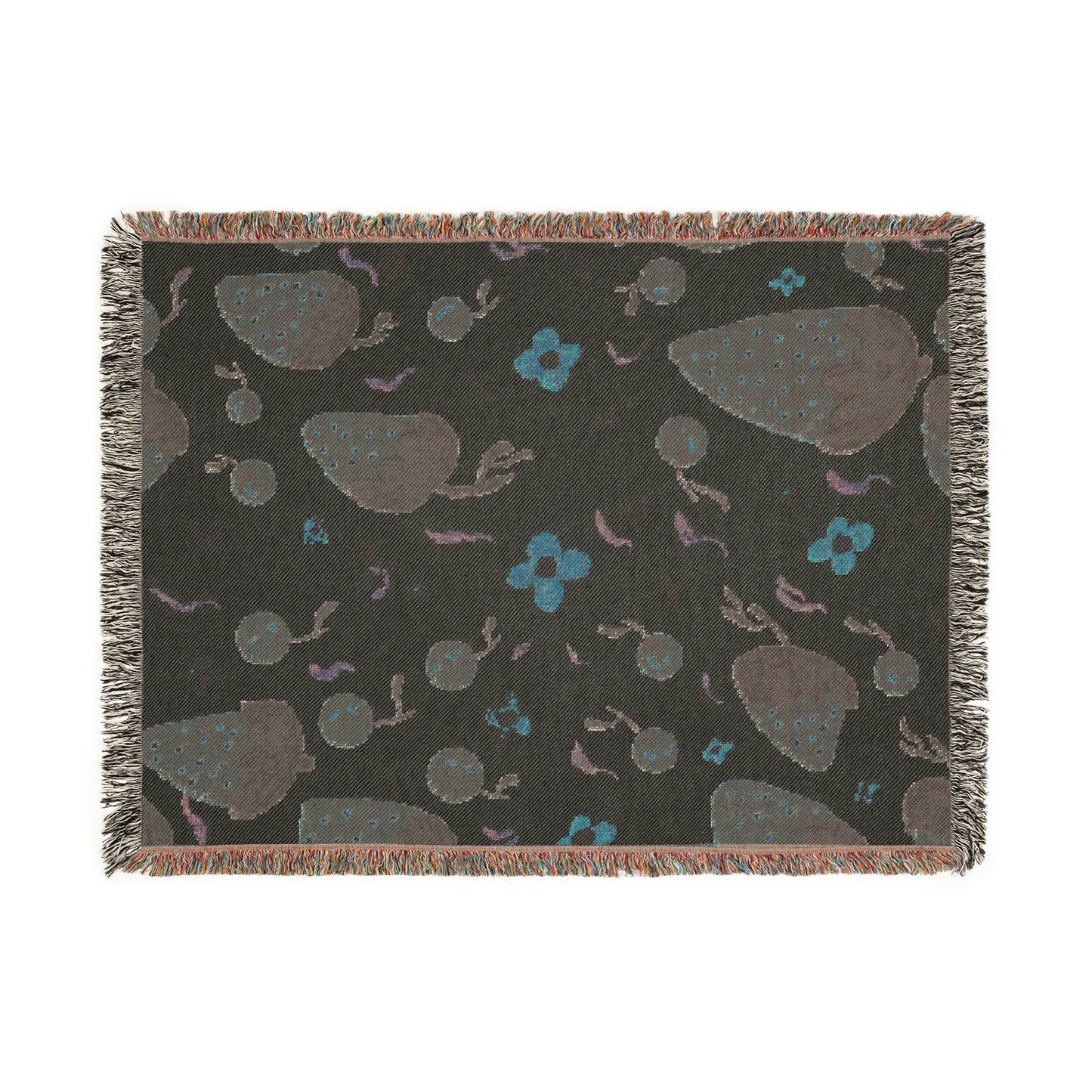 Woven Blanket - Cozy Fruit Design for Home Decor and Gifts
