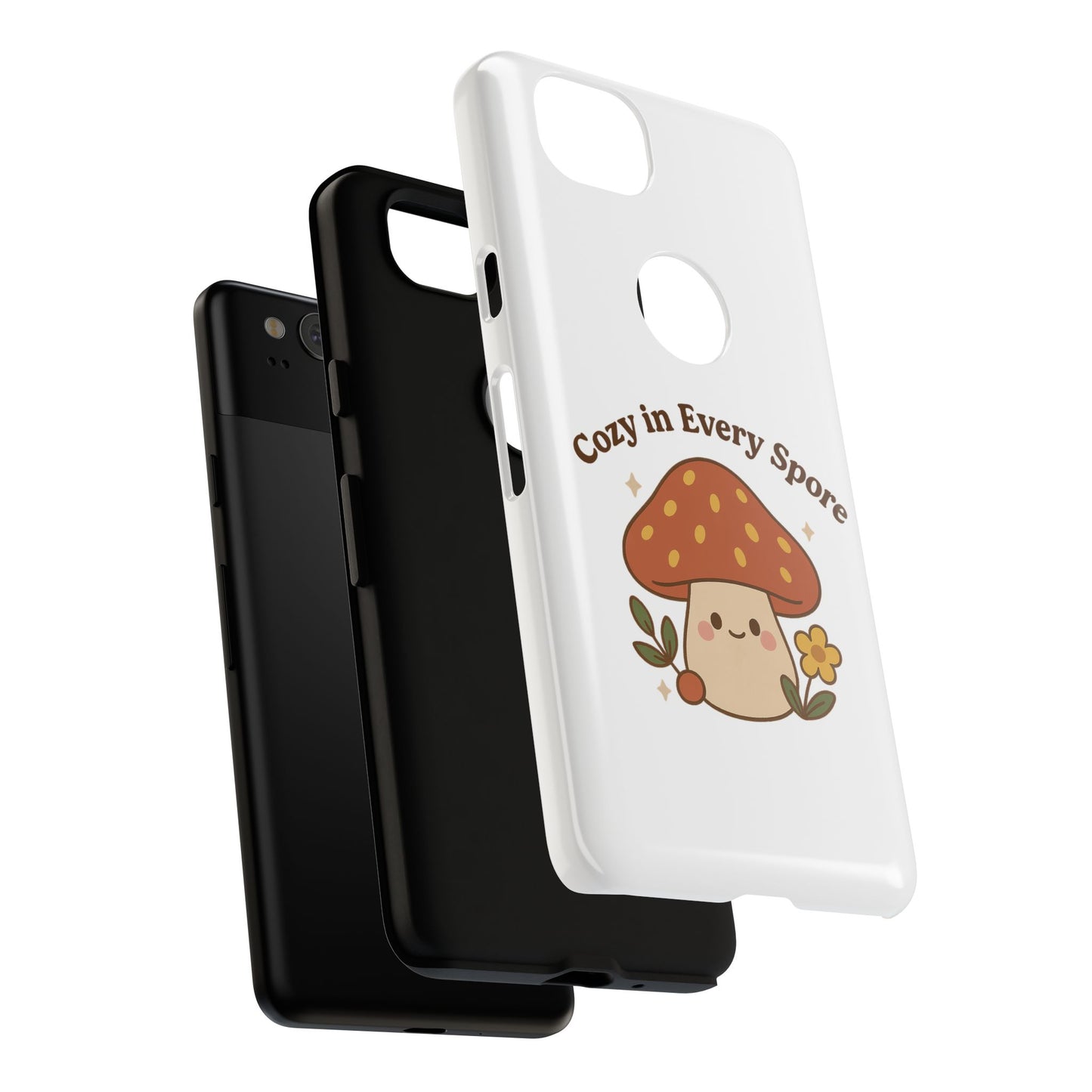 Phone Case - Cozy Mushroom 'Cozy in Every Spore' Design