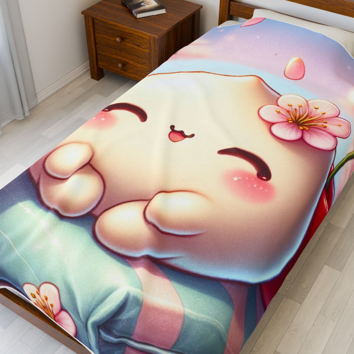Plush Blanket - Cute Dumpling Design, Cozy and Soft Throw