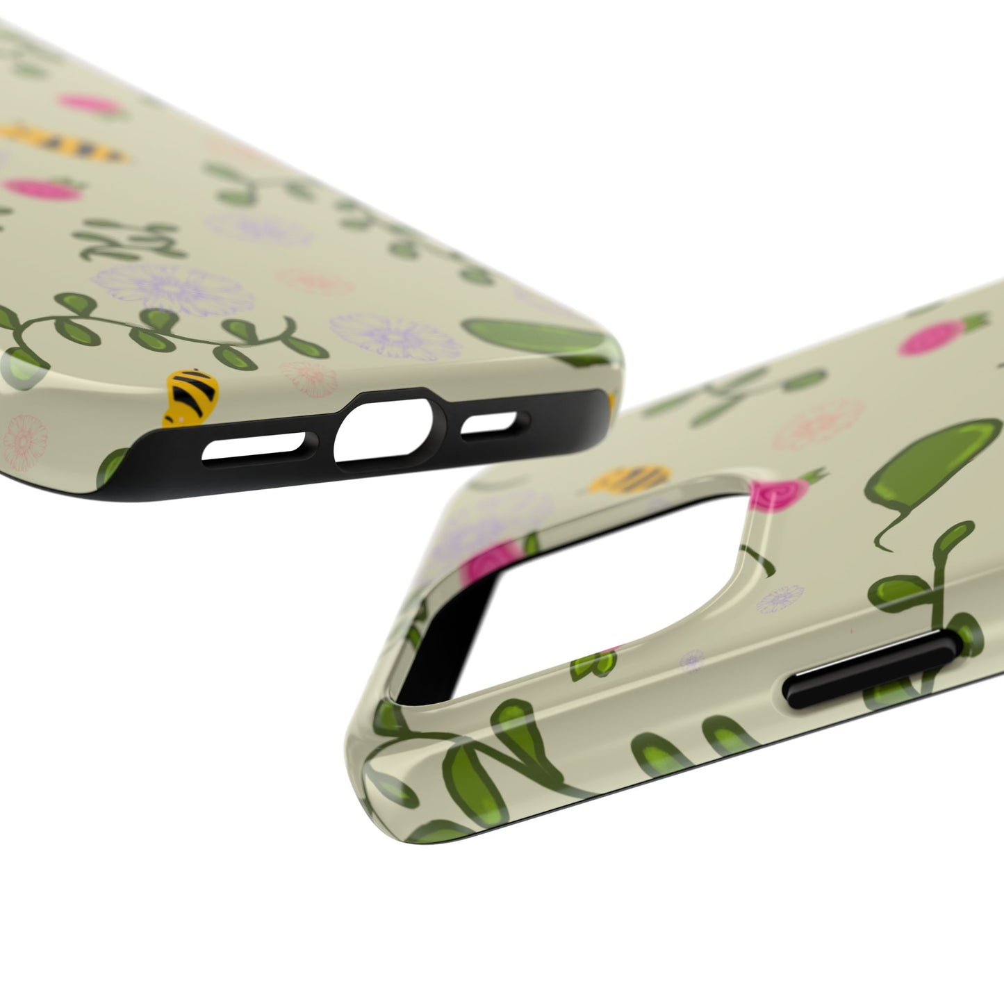 Phone Case - Bees and Flowers Seamless Pattern