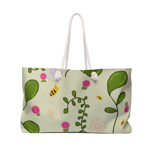 Floral Bee Weekender Bag