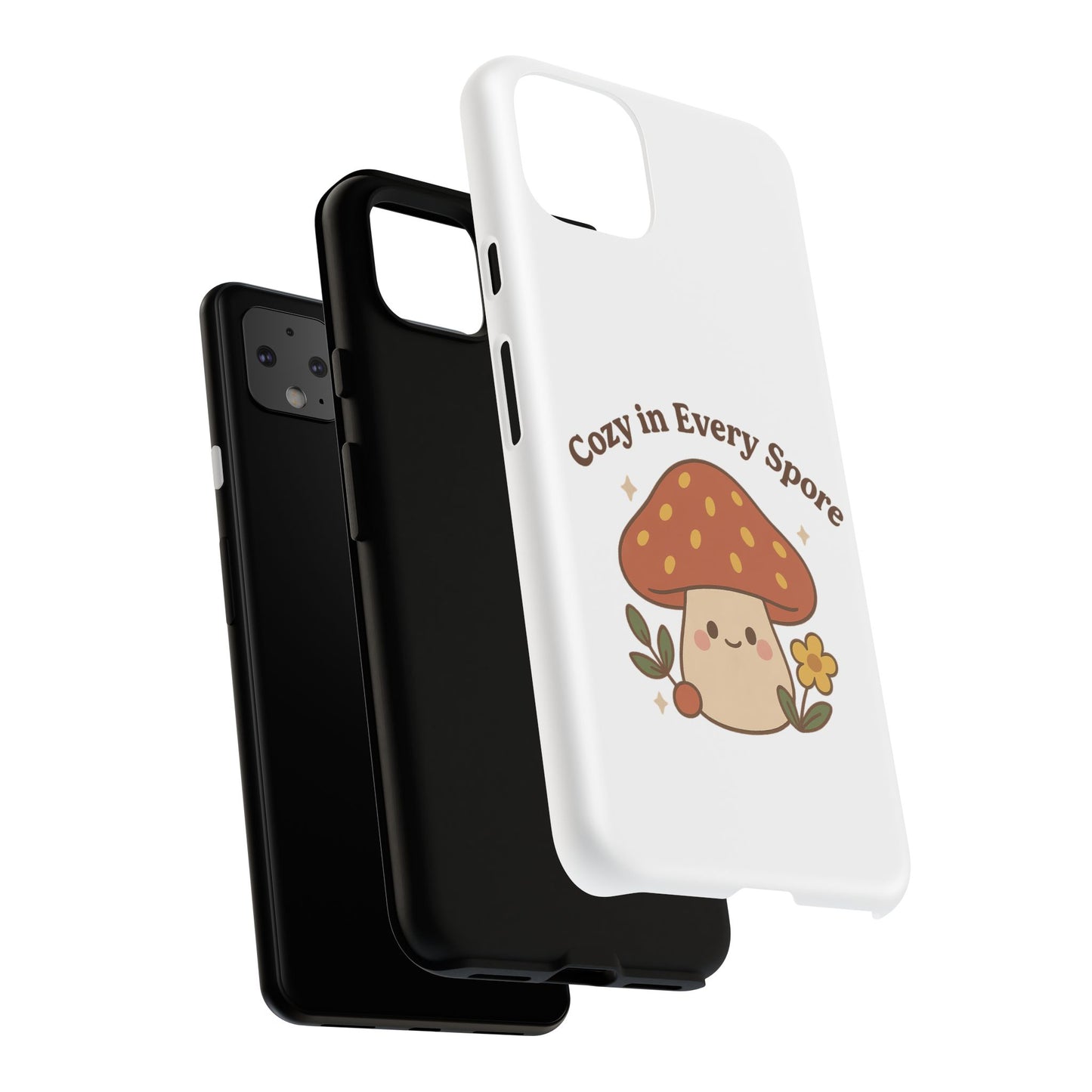 Phone Case - Cozy Mushroom 'Cozy in Every Spore' Design