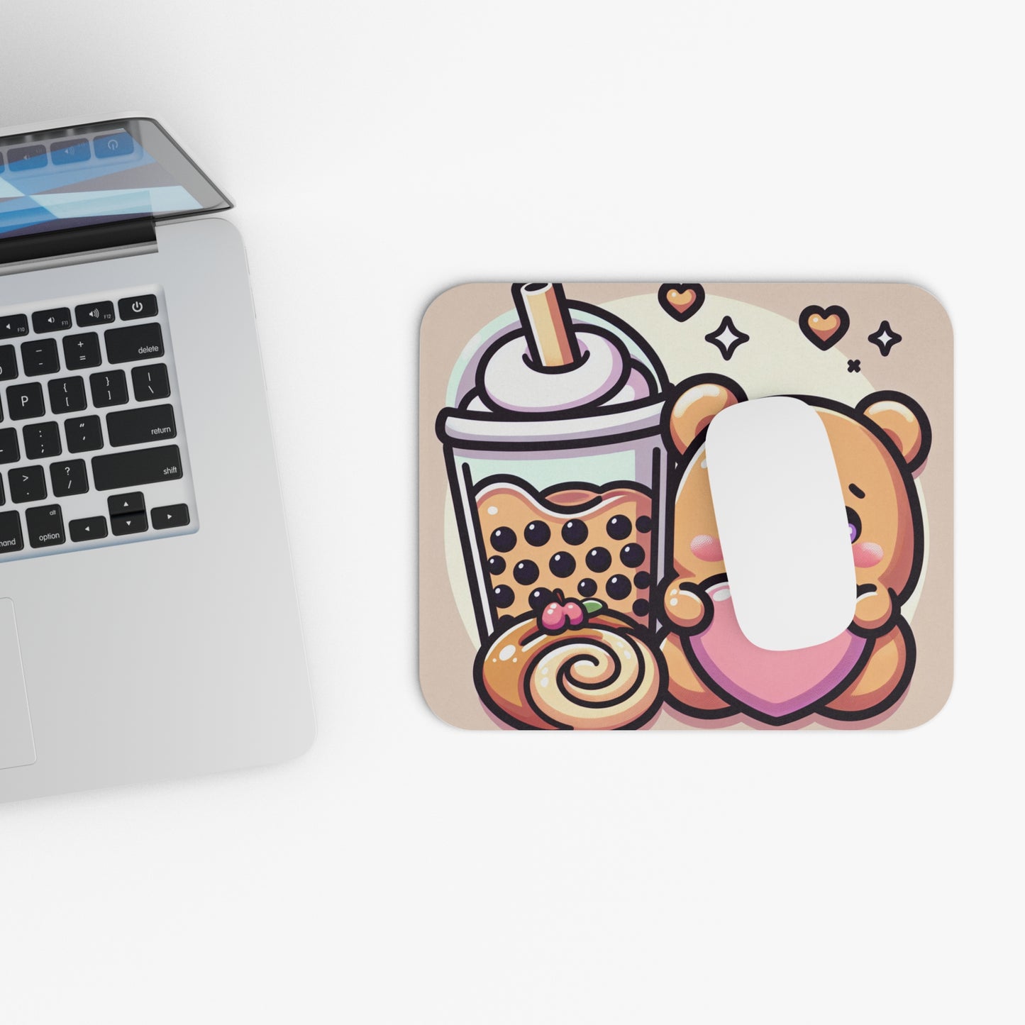 Bear-y Sweet & Boba-licious – Kawaii Boba Bear Mouse Pad