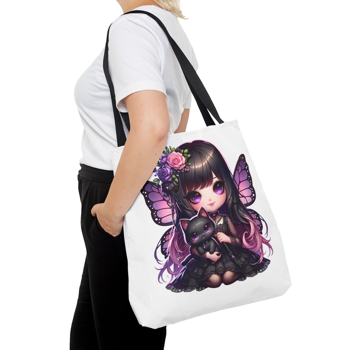 Whimsical Fairy Cat Tote Bag