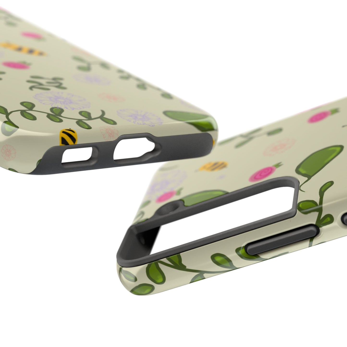 Phone Case - Bees and Flowers Seamless Pattern