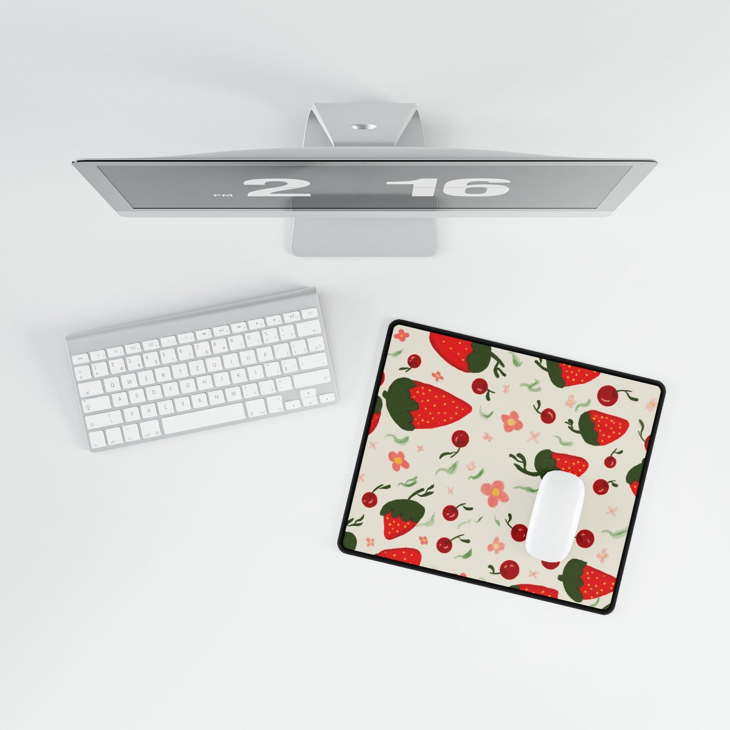 Fruit Desk Mat - Strawberry and Cherry