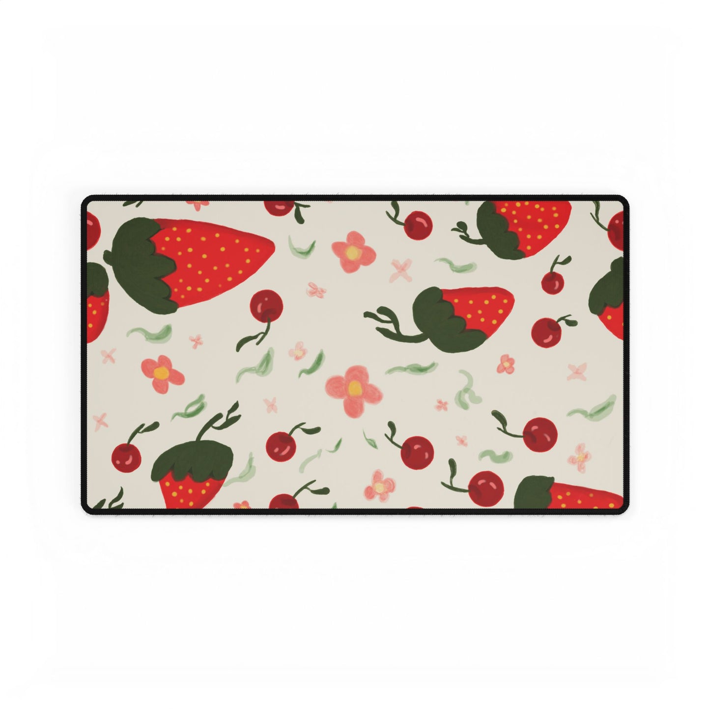 Fruit Desk Mat - Strawberry and Cherry
