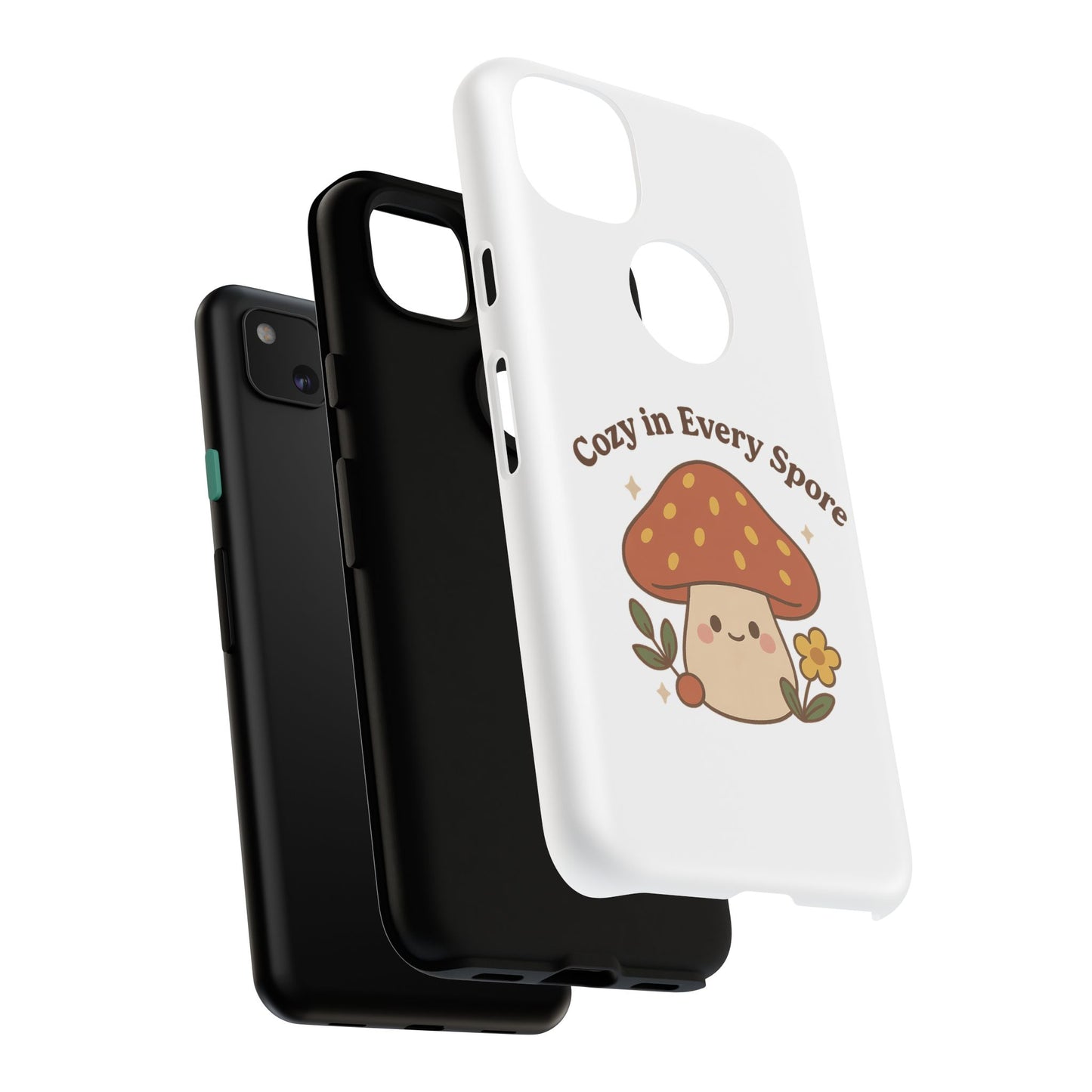 Phone Case - Cozy Mushroom 'Cozy in Every Spore' Design