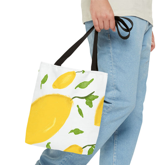 Lemon Print Tote Bag - Bright & Cheerful Eco-Friendly Shopping Bag