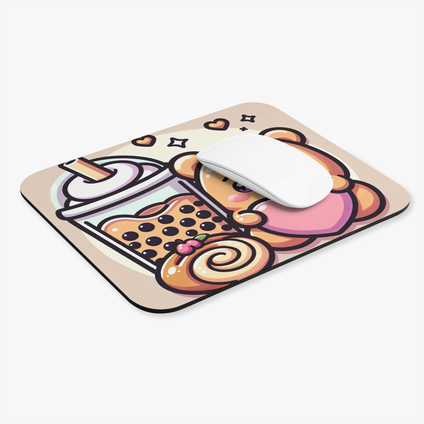 Bear-y Sweet & Boba-licious – Kawaii Boba Bear Mouse Pad