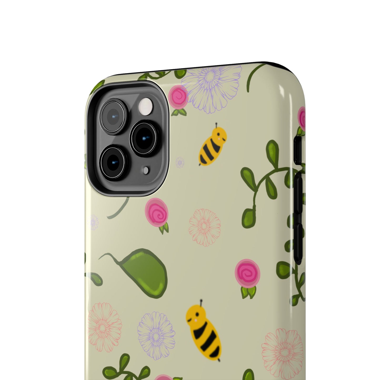 Phone Case - Bees and Flowers Seamless Pattern