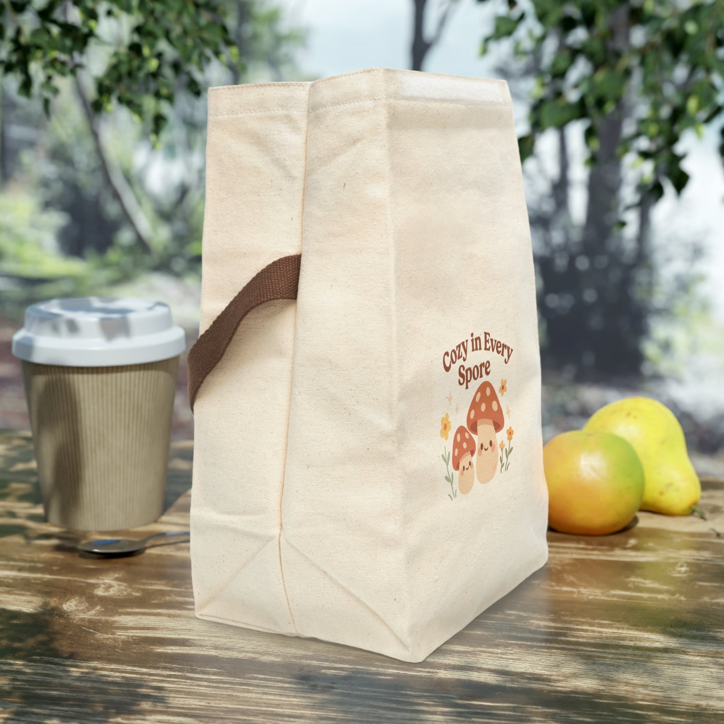 Cozy Mushroom Canvas Lunch bag
