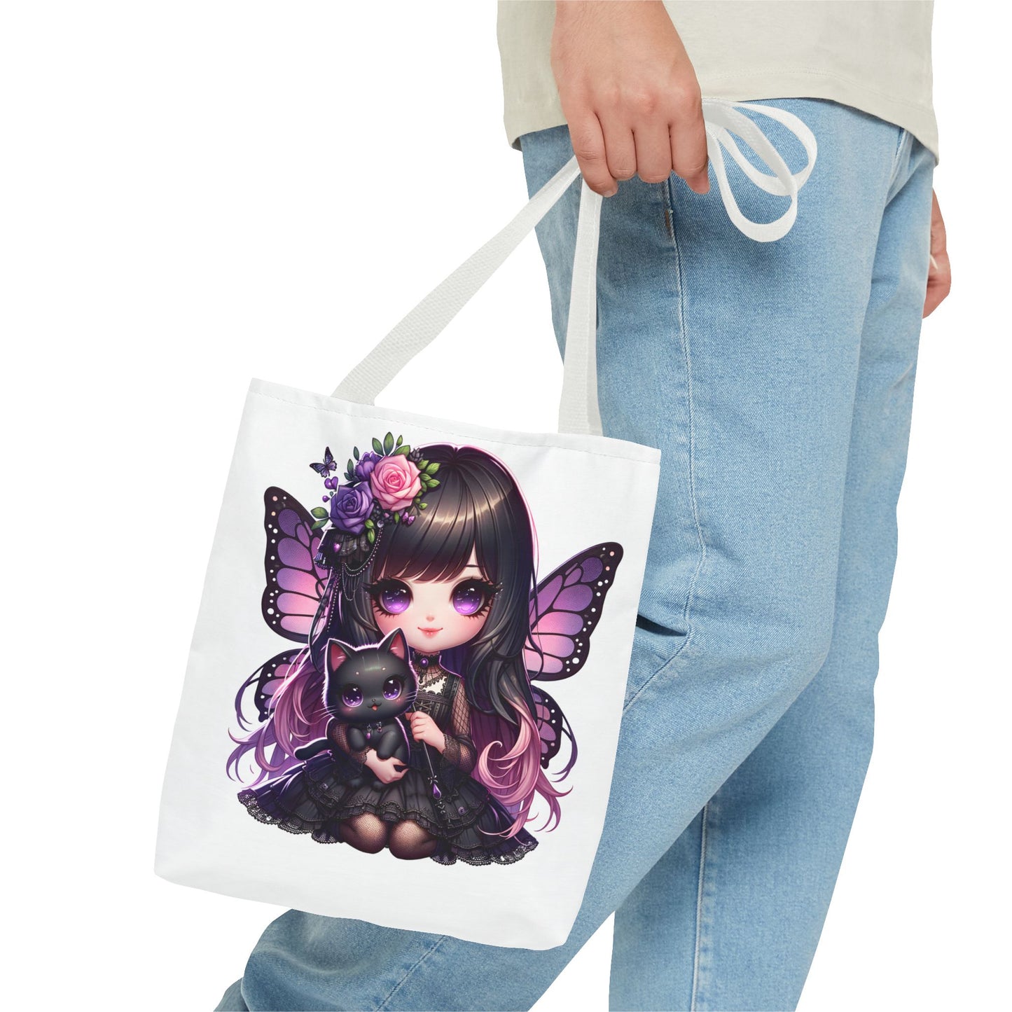 Whimsical Fairy Cat Tote Bag