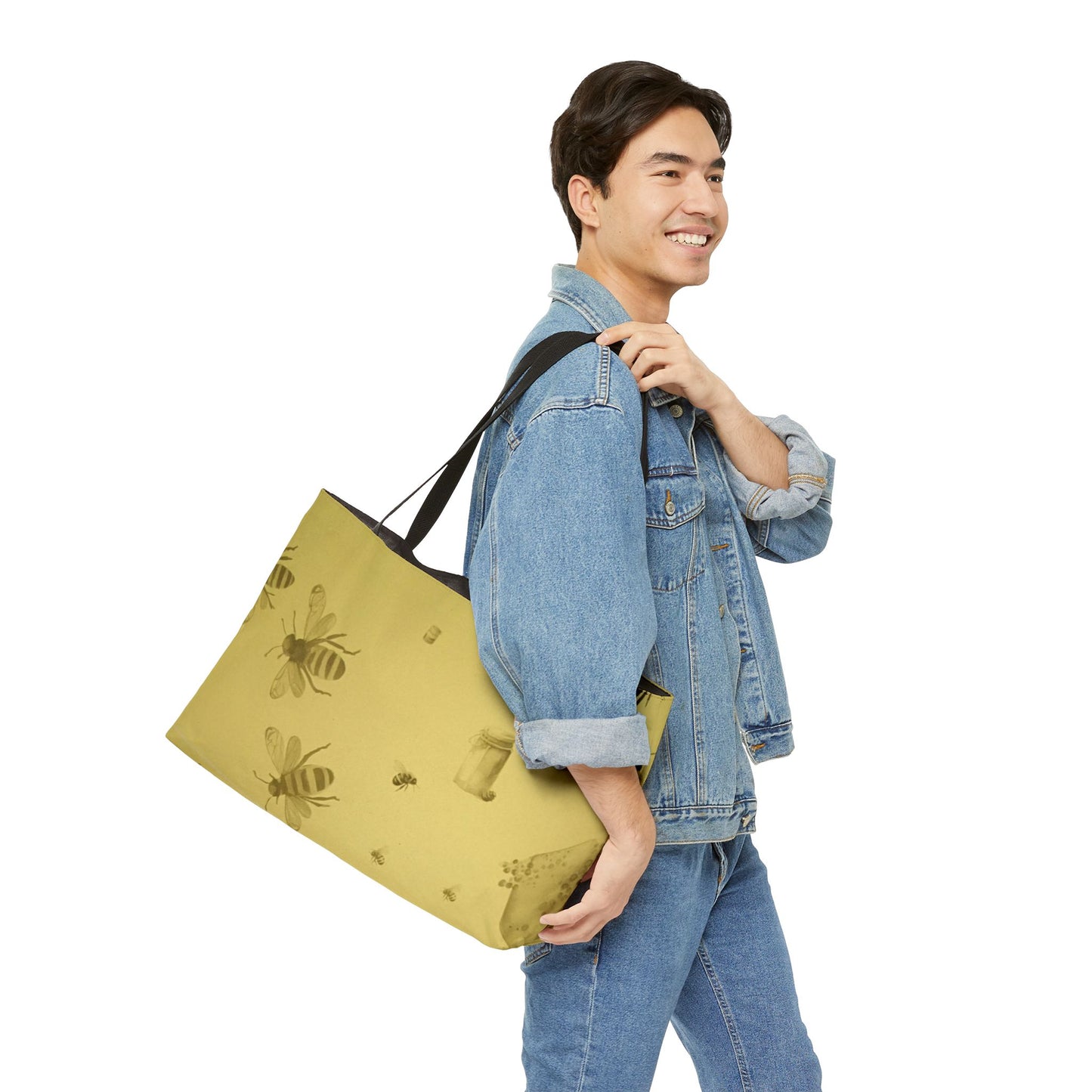 Honeybee Meadow Tote Bag - Cozy Nature Inspired Bag for Everyday Use