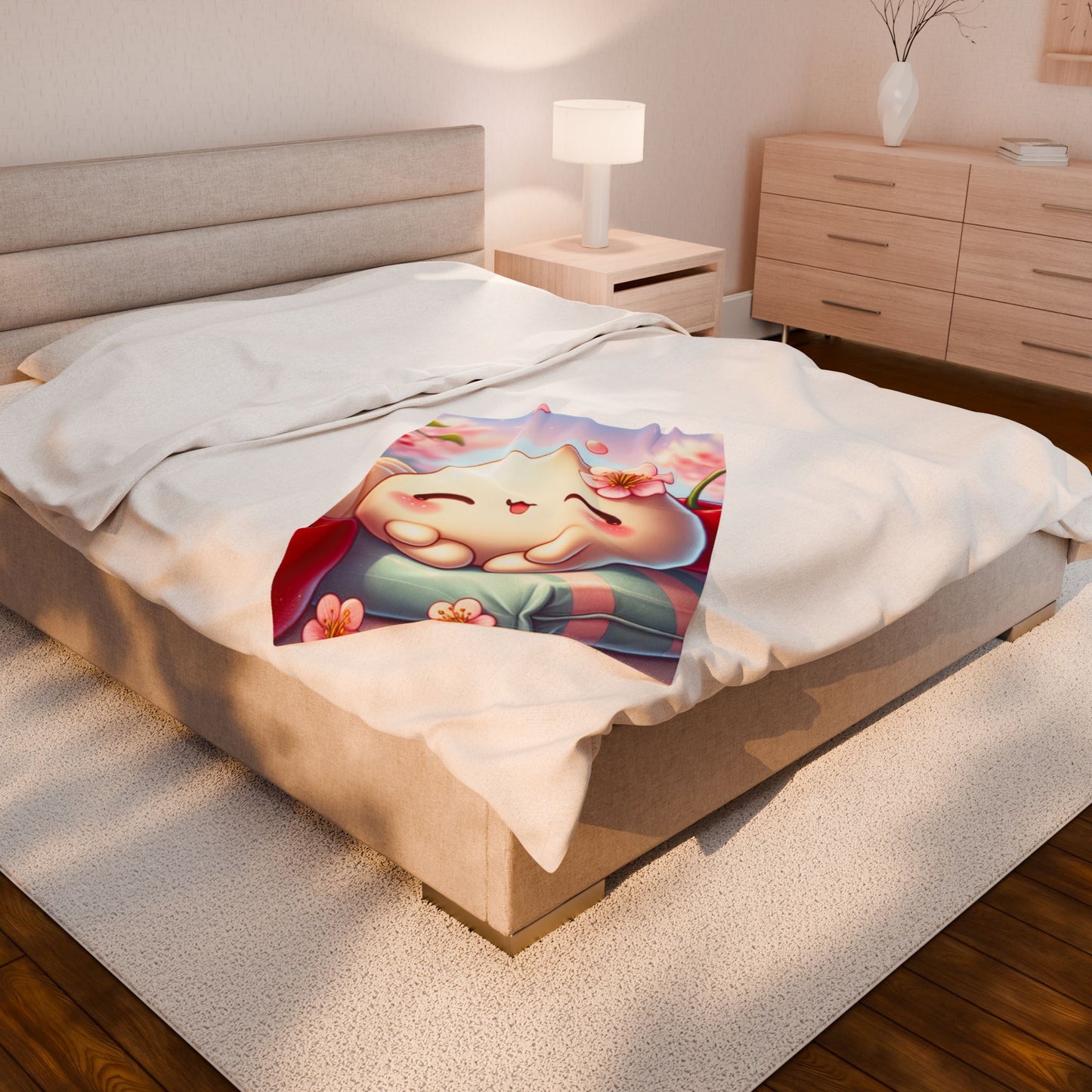 Plush Blanket - Cute Dumpling Design, Cozy and Soft Throw
