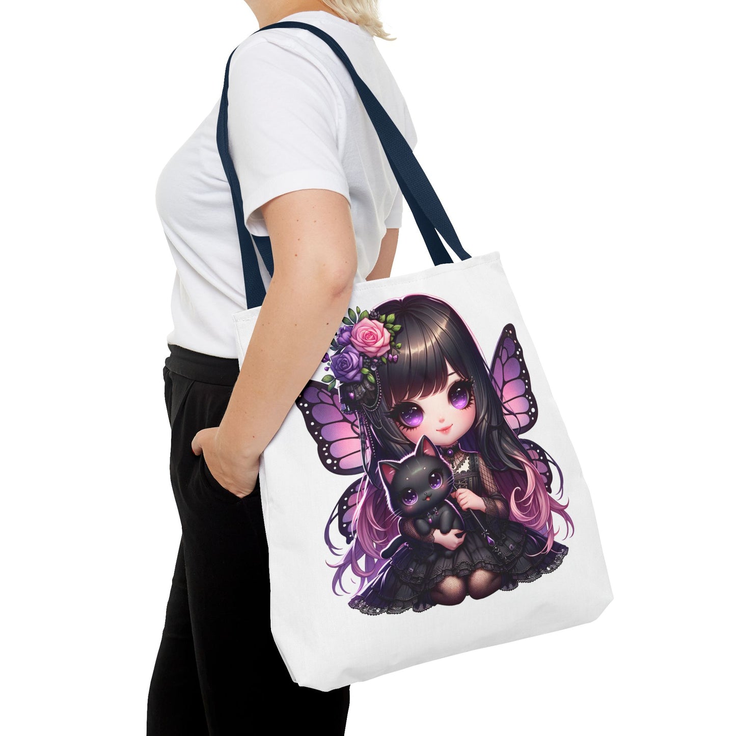Whimsical Fairy Cat Tote Bag