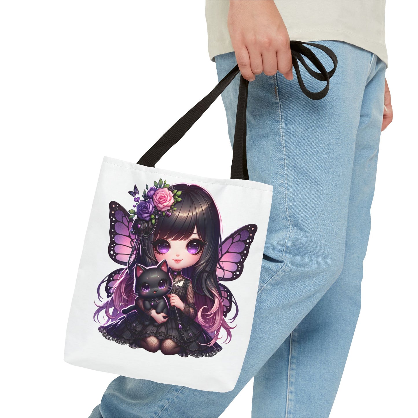 Whimsical Fairy Cat Tote Bag