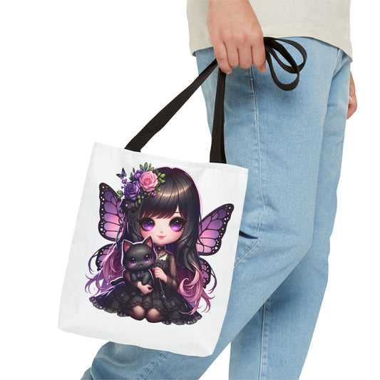 Whimsical Fairy Cat Tote Bag