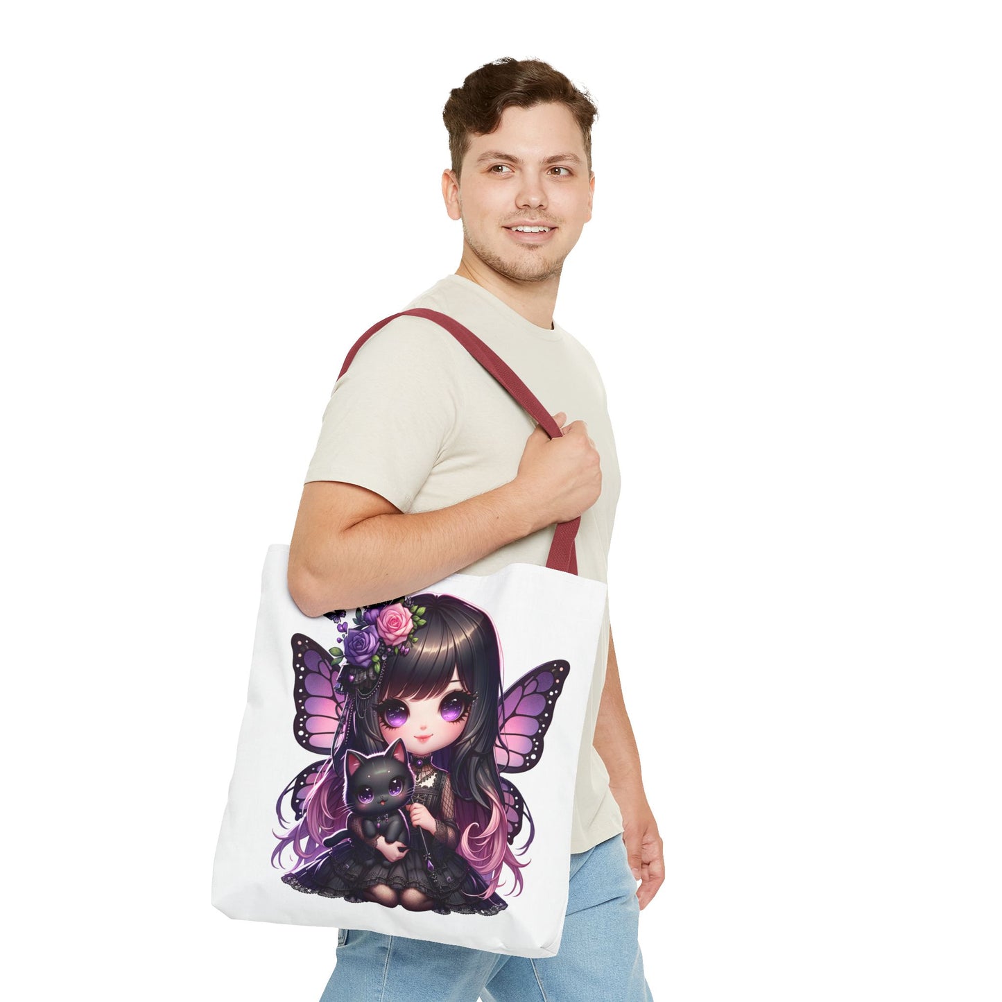 Whimsical Fairy Cat Tote Bag