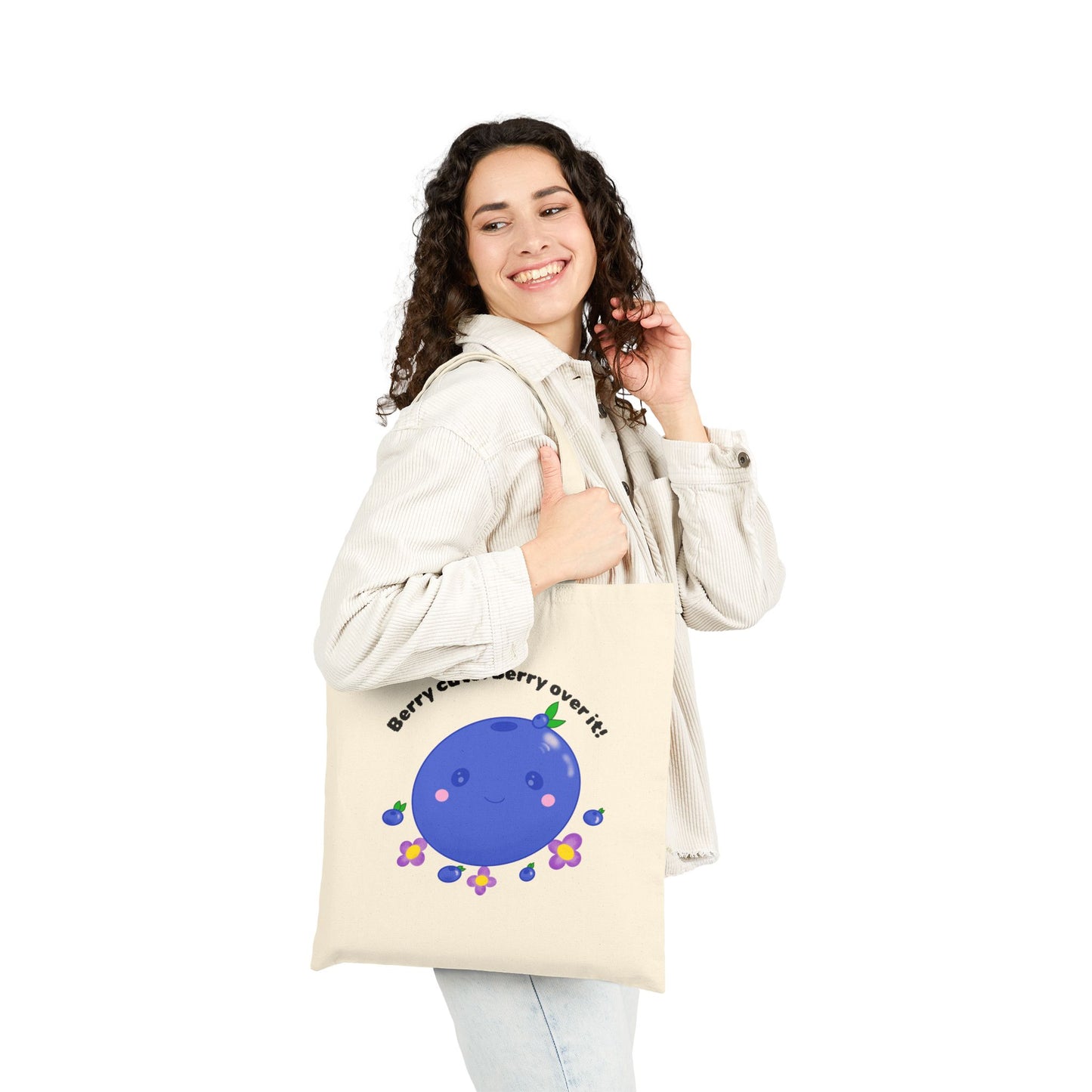 Berry Cute. Berry Over It! - Kawaii Blueberry Eco-Friendly Tote Bag