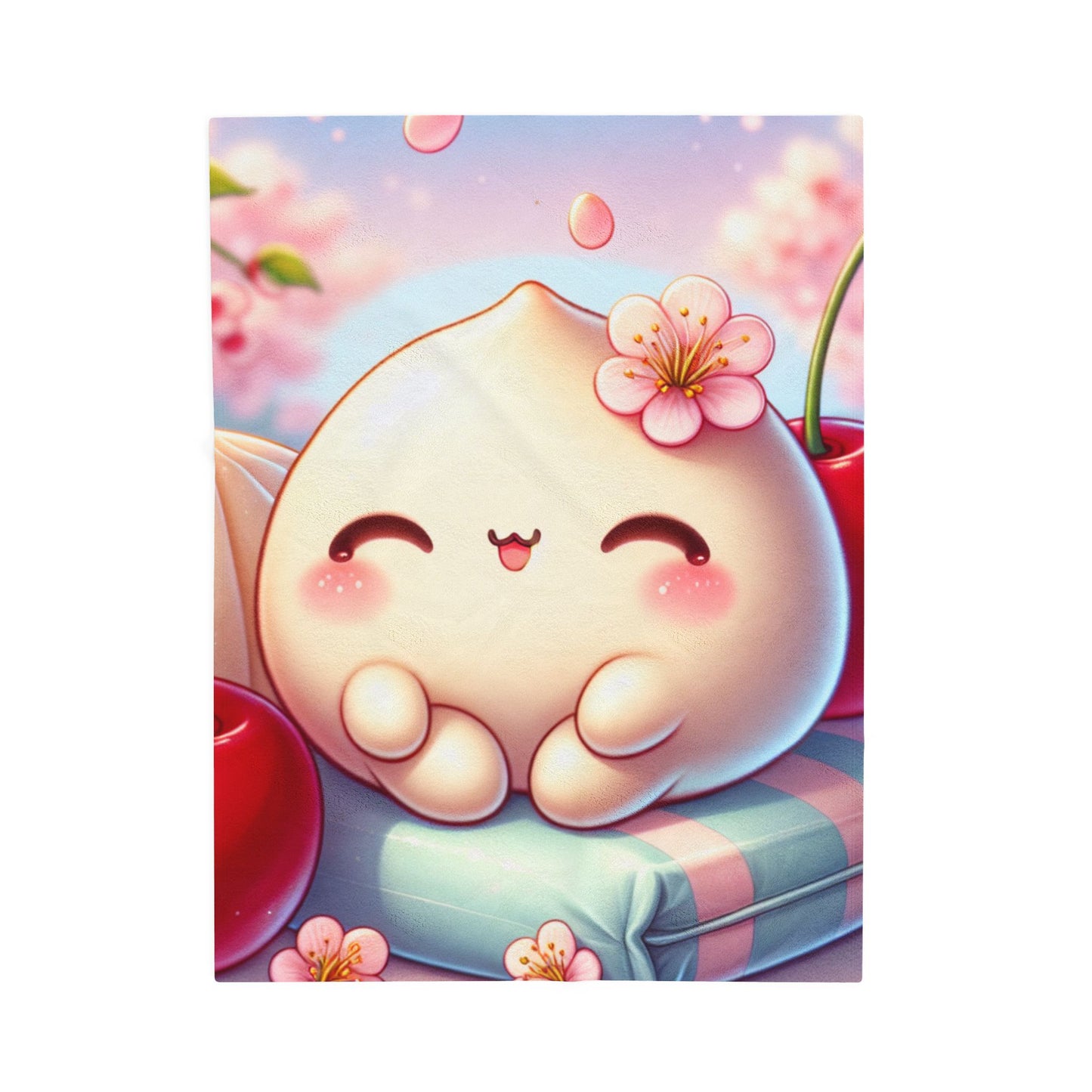 Plush Blanket - Cute Dumpling Design, Cozy and Soft Throw