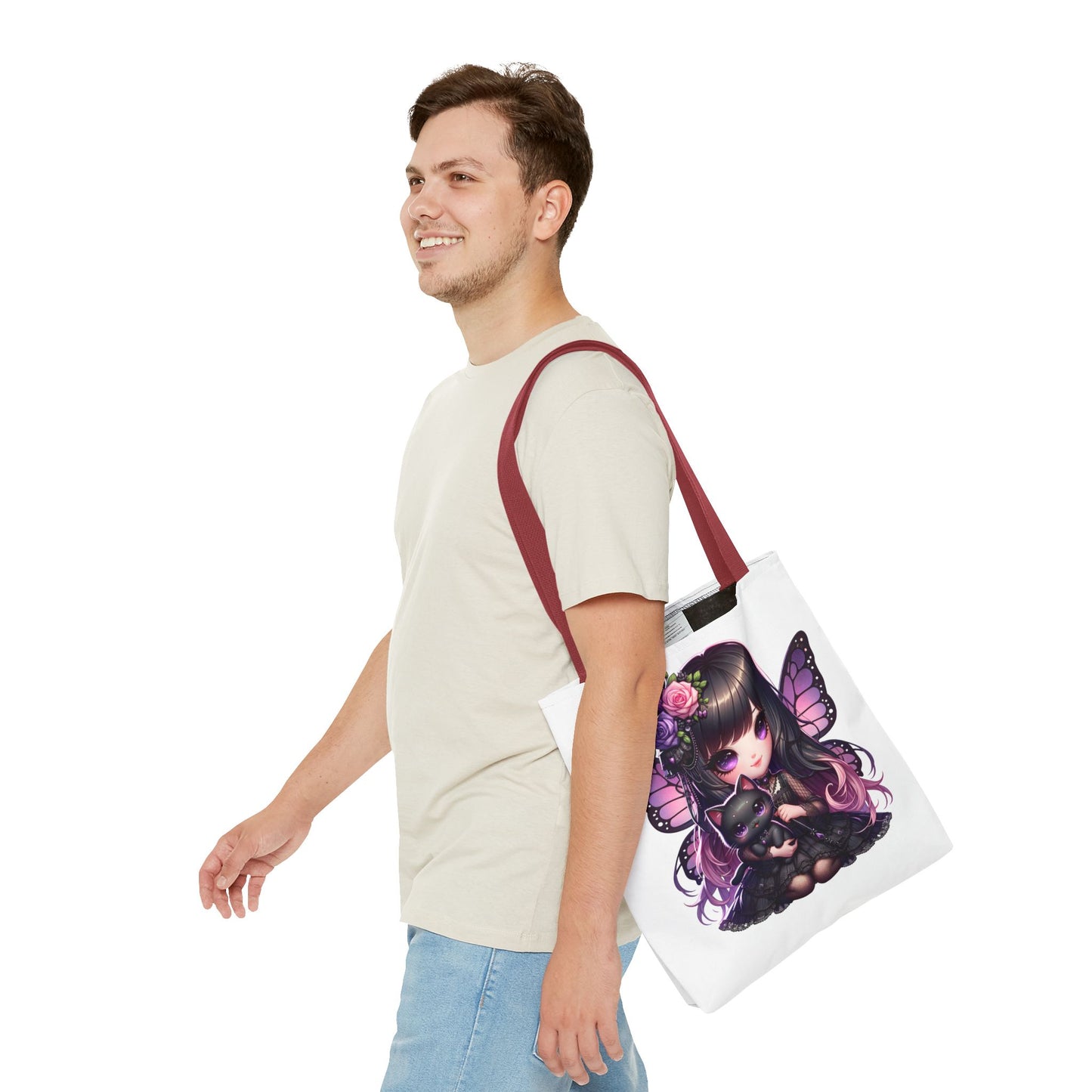 Whimsical Fairy Cat Tote Bag